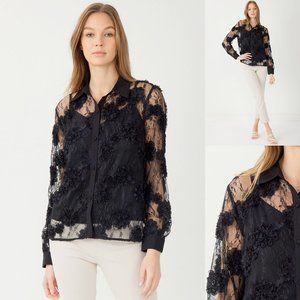 Chandler Floral Lace Button Up
